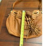 Joelle Hawkins Tan Leather Bag With Fringe Detail Photo 8
