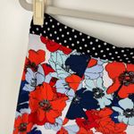 Westport Woman Floral Polka Dot Midi Skirt Size 2X Tie Waist Bloomcore Stretch Photo 2