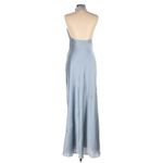 Show Me Your Mumu  Jasmine Halter Maxi Dress Steel Blue Luxe Satin XL Photo 7