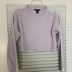 Forever 21 MD Light Purple Crop Top Dance Sweater Photo 0