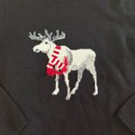 Coldwater Creek  Moose Preppy Slouchy Cotton Outdoor Fisherman Cabin Sweater M Photo 1