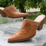 Rampage  Riley Western Cowboy boots  Mules heeled Tan slip on size 7.5 Photo 0