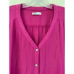 Sonoma NWT  Midi Dress Size 1X Pink Button Front Femme Pockets Cotton Feminine Photo 2