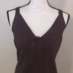 Hillard & Hanson  Brown Ribbed Women's XL Tank Top Dressy Tie  Photo 1
