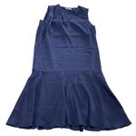 Cacharel Dress Womens 34 X Small Blue‎ Silk Flounce Hem Midi Elegant France Blue Size XS Photo 0