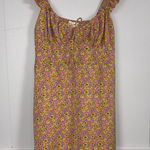 Kiss the Sky Off Shoulder Floral Mini Dress Size Large Cottagecore Garden Party Pink Photo 0