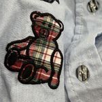 Vintage 90s Denim Republic Size XL Blue Embroidered Teddy Bear Plaid Shirt Photo 3