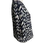 Everly Anthropologie Brand Black and White Geometric Print Blouse Size Medium Photo 2