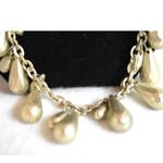Source Unknown Vintage Boho Shabby Chic Gold Tone Link Chain Teardrop Dangle Necklace Photo 1