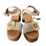 Sophia Milano  Made Italy Tan Suede Block Heel Sandals size 8 NWTs Photo 3