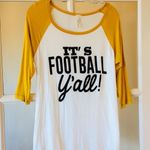 Its Football Yall Shirt Womens M Baseball Tee White Size M Photo 1