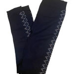 French Laundry  embellished side black gold small leggings Photo 0