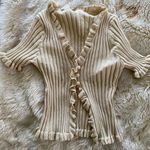 Verge Girl  Ruffle Trendy Beige Top Photo 0