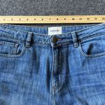 Sézane Sezane Womens Blue Solid High Rise Straight Denim Jeans Cotton Size 28 Photo 6