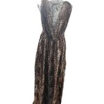 America and Beyond Cheetah Print Swimsuit Cover Up Medium Black Photo 7