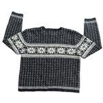 Christina Nordic Fair Isle Christmas Wool Knit Gray Sweater Size M Holiday Size M Photo 1