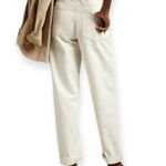 Banana Republic  Mid Rise Loose Fit High Rise Stovepipe Ivory Jeans Size 33 NEW Photo 0