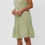 Michael Stars Daisy Gauze Dress Lemon- lime shade- flaw - snag on bodice Photo 4