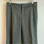 Banana Republic  Women’s Gray Wool Lined Stretch‎ Pinstripe Dress Trouser Pants 6 Photo 2