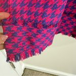 Phoebe Couture  100% Silk Pink and Purple Houndstooth Dress with pockets Size 6 Photo 2