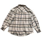 Ashley by 26 International Plaid Shacket Jacket Coat Beige Gray Wool Blend L Photo 1