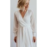 Baltic Born Lydia Belted Maxi Dress Bright White Size XS Photo 2