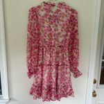 VERO MODA NWT Pink Floral Long Sleeve Smock Mini Dress VMSMILLA FRILL Size XXS Photo 13