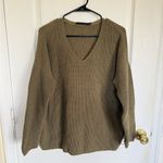 Jenni Kayne  Cotton Cabin Sweater in Olive Green Photo 1