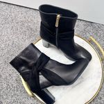 Karen Millen Sz 7 heeled boots with bow detail in black Photo 4