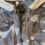 Supplies  Gray Camo Cotton Blend Hooded Full Zip Front Jacket Women Sz S Photo 7