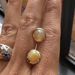 Brand New Natural Opal 9K Solid Yellow Gold Sphere Bezel Settings Earrings/Studs Photo 0