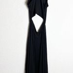 Free People  Bethany Midi Dress Size Small Black Cut Out Asymmetrical Hemline Photo 11