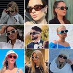 Y2k Sunglasses Women and Men Square Trendy Show shades Retro fashion vogue UV Protection sunglasses Photo 2
