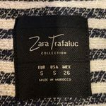 ZARA  Trafaluc Blue Striped Cropped Blazer Small Photo 12