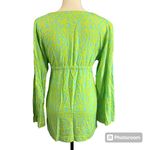 Escapada  Beach | Women's Bright Green Blue Beach Cover Up Top Sz M Photo 2
