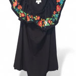 Umgee Black Blouse with Colorful Embroidery Photo 0