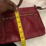 90s/2000s Y2K Vintage Burgundy res leather shoulder hand bag purse. #whimsygoth #grunge #tomantic #coquette #western boho Photo 5