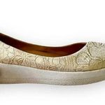 FitFlop  Varya Flower Pale Gold Lace Platform Ballet Size 5 Women’s Comfort Flat‎ Photo 0