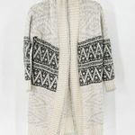 Joie open front Cardigan Long dipped sleeves and trim home office western Black Size XS Photo 0