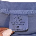 Ivory Ella Light Blue  Elephant Design Long Sleeve Top Women’s Size Medium Shirt! Photo 2