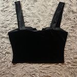 LA Hearts NWT Cropped black velvet v neck  tank top sz L Photo 2