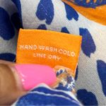 Oliphant L Silk cotton Blend ruffle v neck maxi dress floral multicolor ALTERED Blue Size L Photo 4