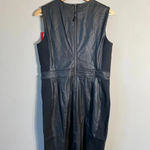 Spanx NWT  Leather-Like Combo Fitted Sheath Dress Womens Medium Luxe Black 20393R Photo 10