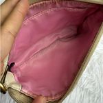 Coach y2k Stripe Pink White Tan Mini Purse Wristlet Photo 8