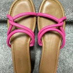 Madewell  The Amel Leather Strappy Slip On Sandals Raspberry Frosting Women’s 10 Photo 0