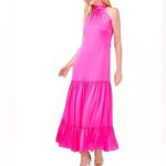 Vince Camuto NWT  Oscar Bow Back Tiered Maxi Dress X-Small, HOT PINK Photo 1