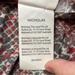 NICHOLAS Eleanor Cross Neck Keyhole Gathered Printed Midi Dress SZ 10 NEW *FLAW‎ Red Photo 6