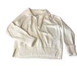 Abercrombie & Fitch Women's Notch-Neck Sweater Size Large White Photo 1
