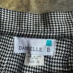 American Vintage Black And White Houndstooth Pleated Knee Length Skirt Size M Photo 3