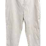 Clara Sun Woo Pants Womens 1X Straight Leg Pull On White Stretch USA Crop Resort Photo 0